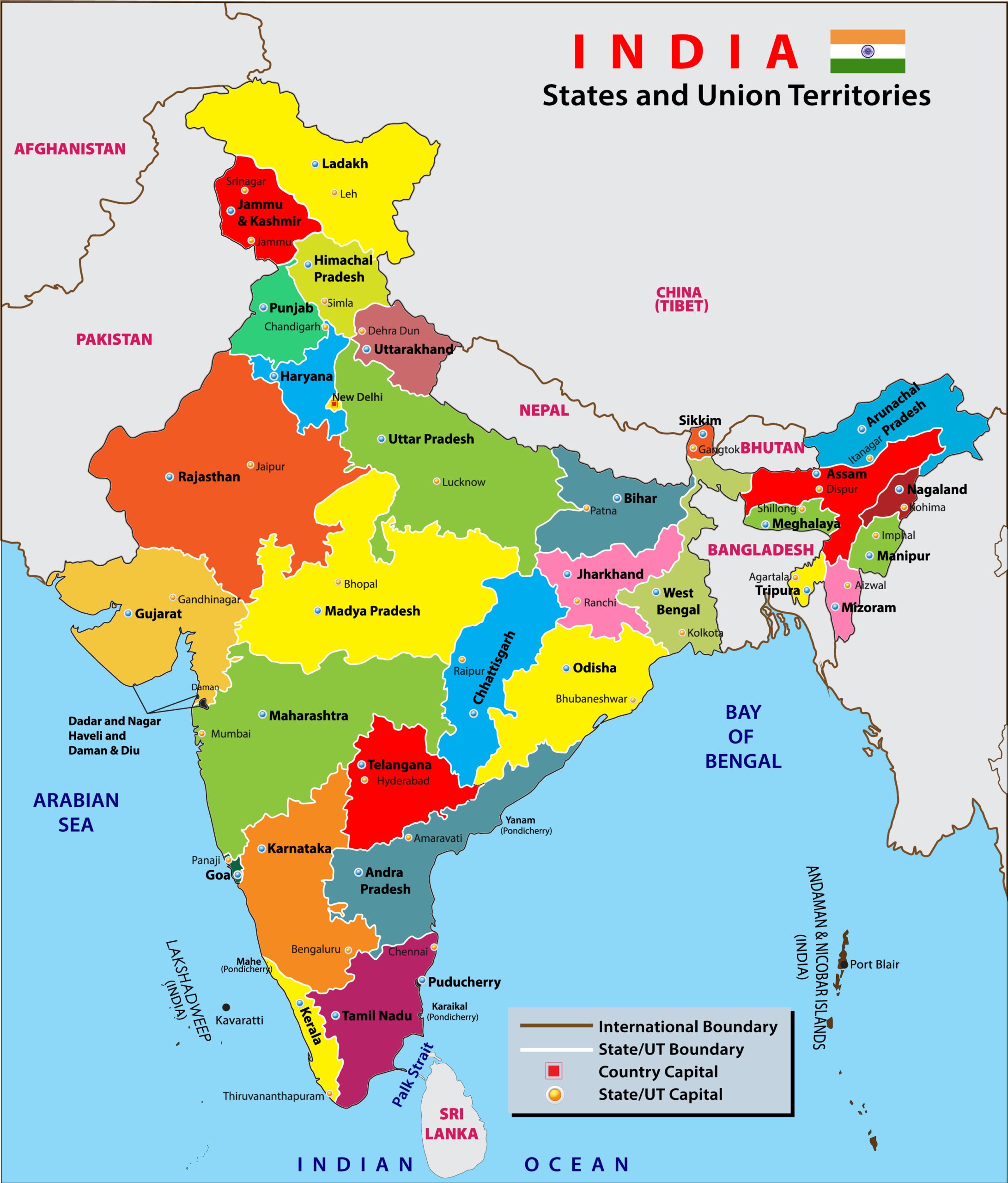 Map Of India Regions Scaled 